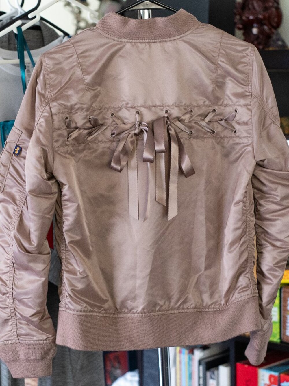 💗 Alpha Industries L-2B Laced Flight Bomber Jacket - Mauve- XS